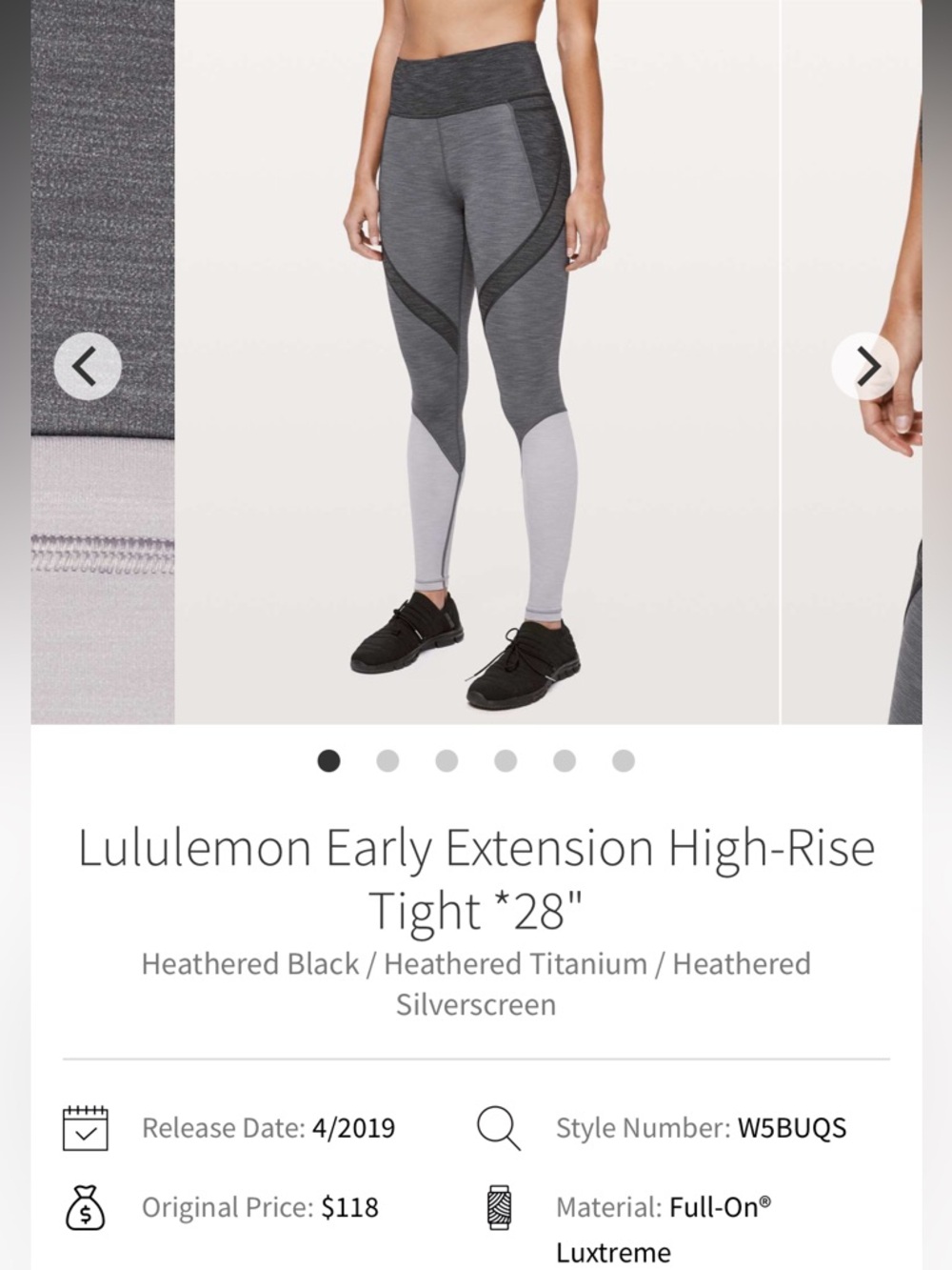 lululemon athletica Black & Charcoal Heather Performance Leggings